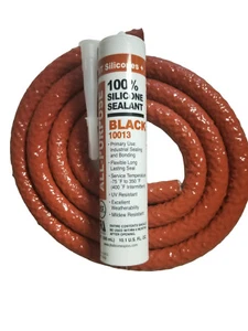 HeatMaster Wood Boiler, Silicone Door Seal Kit With (Deluxe 8'X1"+Silicone) - Picture 1 of 2