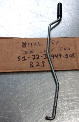 BMW X5 2003 OE DERECHA PUERTA DELANTERA CERRADURA VARILLA PASAJERO DERECHO RF TIRAR 51-22-3-449-108 4Q Foto 1 de 4