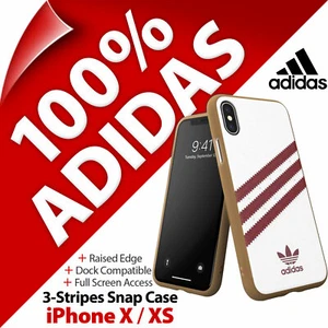 Adidas Originales 3 Rayas Snap Funda TPU Delgada Cubierta para Apple iPhone X / XS - Imagen 1 de 12