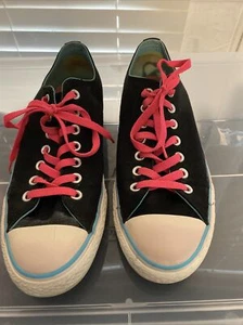 CONVERSE CT All Star Double Tongue Black Pink Sneakers Shoes Size 9 - Picture 1 of 6