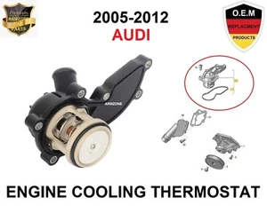 Engine Cooling Thermostat Assembly For 2005-2012 Audi A4,A4,A5,A6,Q5,Quattro - Picture 1 of 8