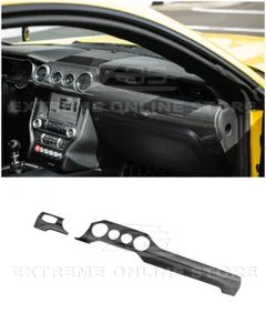 Cubierta de moldura del panel de instrumentos delantero de fibra de carbono interior para Ford Mustang 15-23 - Imagen 1 de 24