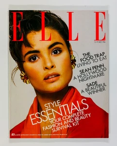 Talisa Soto SADE Naomi Campbell ELLE October 1986 Sigourney Weaver SEAN PENN vtg - Picture 1 of 1