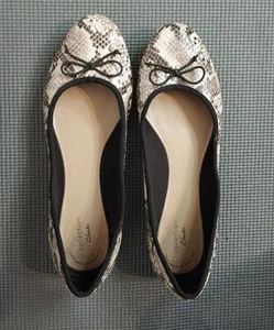 Clarks Damenschuhe UK 7 Ballerinas Schlangenleder Animal-Print - Bild 1 von 5