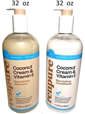 Renpure - COCONUT Cream & Vitamin E - SHAMPOO & CONDITIONER Set - 32 oz - Image 1 of 4