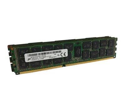 Micron RDIMM Server RAM 64GB (4x16GB) PC3-14900R 2RX4 MT36JSF2G72PZ-1G9E1 - Image 1 of 4