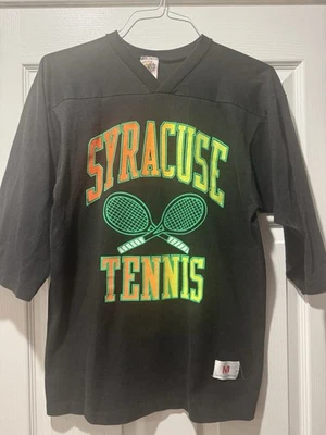 Syracuse Vintage 1980-90s Tennis T Shirt - Size Medium 38-40 - Rare Find ! - Image 1 of 4