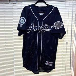 MLB Ichiro Suzuki All-Star Uniform 2002 Size L Navy Majestic Seattle Mariners - Picture 1 of 24
