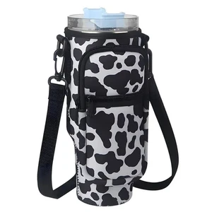 40 oz Stanley Tumbler Cow Print Carrier Bag with Zip Pockets USA Seller - Picture 1 of 2