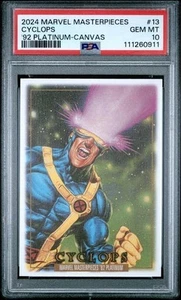 2024 Marvel Masterpieces Cyclops #13 CANVAS '92 Platinum PSA 10 GEM MINT - Picture 1 of 2