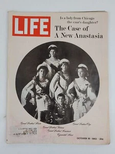 Vintage LIFE Magazine October 18, 1963 Anastasia Czars Daughter +INSIDE PICTURES - Foto 1 di 12