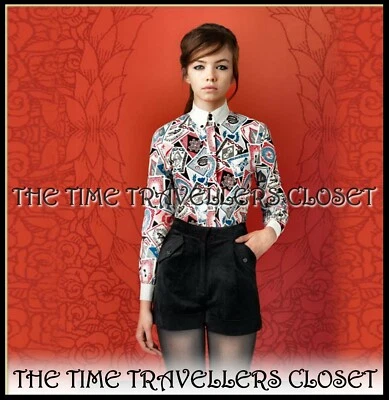 Amy Winehouse Fred Perry Thick Black Velvet Hot Pants Shorts Turn-ups UK 8 36 4 - Image 1 of 4