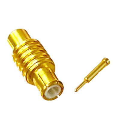 2PCS MCX Male RF Coax Connector Solder for RG405.086" Cable Straight Goldplated - Image 1 of 4