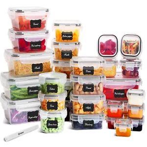 30PC BPA-Free plastic food storage containers set meal prep container - Picture 1 of 8