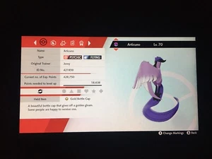 Neu Galarian Articuno mit Gold Kronkorken | Pokemon Schwert Schild Krone Tundra!! - Bild 1 von 5