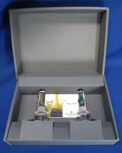 WATERFORD CRYSTAL STAR OF ERIN PAIR BOTTLE STOPPERS W/ ORIGINAL BOX & PAMPHLET - Picture 1 of 4