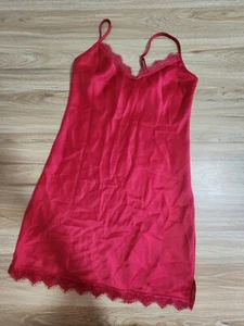 Bras N Things Red Nightie Christmas Satin Slip Size 8 - Picture 1 of 5