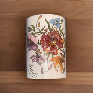 Vintage Gucci Porzellan Becher Tasse Floral Tiger Lily 70er Italy England Goldrand - Bild 1 von 10