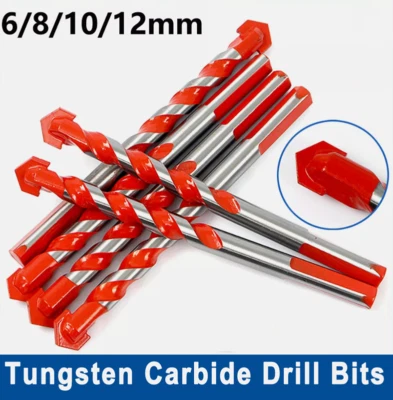 Tungsten Carbide Drill Bits 6mm-12mm for Ceramic Porcelain Masonry Glass Marble - Image 1 of 4