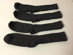 USA neu ohne Etikett 47 % Merinowolle Freizeitsocken für Herren 4 Paar Größe Large schwarz #740P - Bild 1 von 2