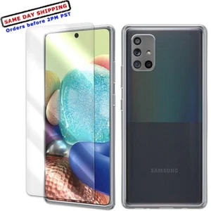 Anti-Shatter Screen Protector Clear TPU Case for Samsung Galaxy A71 5G SM-A716U - Photo 1 sur 6