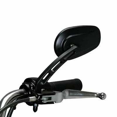 Universal Matte Black Hollow Rear View Motorcycle Mirrors for Harley Davidson - Image 1 of 4