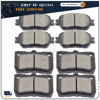 Juego de pastillas de freno delanteras y traseras de cerámica para Lexus IS250 2009 2010-2013 base 2,5 L Foto 1 de 4