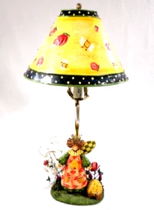 RARE LAMP Deborah Jordan Bryan Angel Honeybee Queen Bumblebees & Roses Vintage - Picture 1 of 4