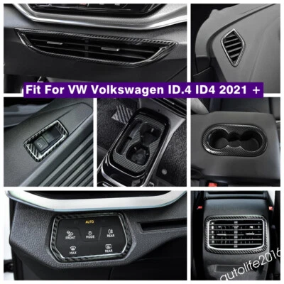 Карбоновый чехол для фар головного света аксессуары для VW Volkswagen ID.4 ID4 2021–2025 - Изображение 1 из 4