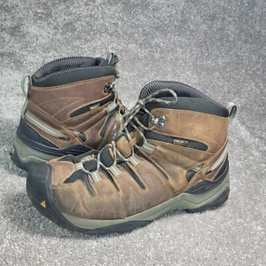 Keen Mens Hiking Boots sz 13 Dry Gypsum Waterproof Leather 1018901 Camp Trek - Picture 1 of 12