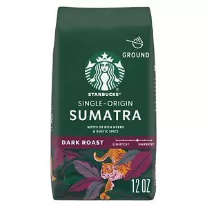 Sumatra, Ground Coffee, Dark Roast, 12 Oz - Picture 1 of 12