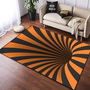 Alfombra Vortex, alfombra de ilusión, alfombra de ilusión Vortex, sala de estar, decoración del hogar, colorida - Imagen 1 de 11