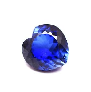 Blue Sapphire Heart Shape Lab Grown Cut 6 mm To 12 mm Loose Gemstone For Jewelry
