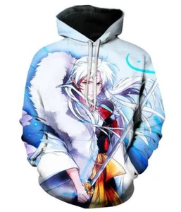 InuYasha Anime Kapuzen Sweatshirt Hoodie Hooded pullover Pulli Coat - Picture 1 of 3