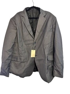 Mens Gray Two-Button Blazer By Lazywind Size XL Lightweight Polyester Blend Sing - Picture 1 of 6