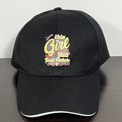 Gorra "This Girl Sells Real Estate" negra ajustable agente inmobiliario Foto 1 de 4