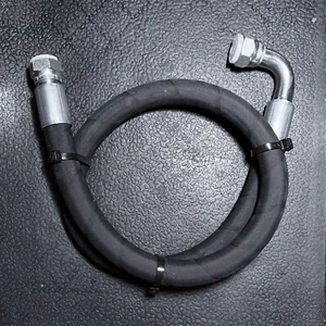 3/4" x 24" Hydraulikschlauchleitung mit #12 weiblichen JIC 37° Enden (90°/gerade) - Bild 1 von 3