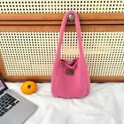 Solid Color Wool Knitting Shoulder Bags High-capacity Tote Bag  Student
