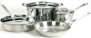 All-Clad Copper Core 5-Ply Stainless Steel Cookware Set 7 Piece - Picture 1 of 1