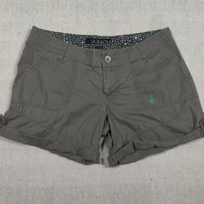 Volcom Women's Star Struck 7 Shorts sz 3 Cotton Stretch Canvas w/ Flap Pockets - Image 1 of 4