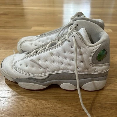 Size 7Y- Jordan 13 Retro Mid White Wolf Grey 2023 - Image 1 of 4