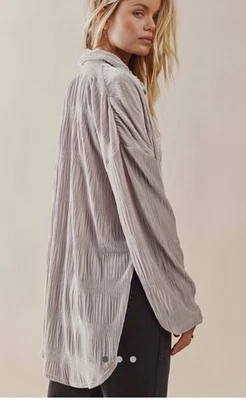 Top Free People My Best Terciopelo Talla M Invierno Niebla Usado en Excelente Condición Foto 1 de 4