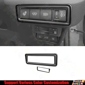 Headlight Control Button Frame Trim 2* For Toyota Prius 2023-2024 Bright Black - Foto 1 di 5
