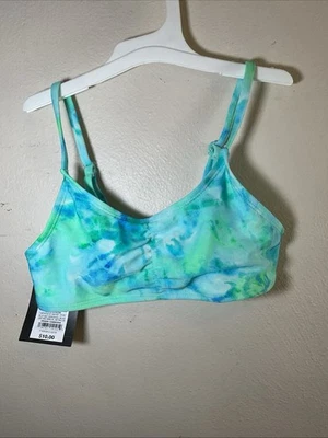 Girls Kids Blue Green Tie-Dye Bikini Swim Top Size X small (4/5) Art Class - Image 1 of 4