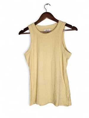Camiseta sin mangas Madewell Supima Rib Cutaway en amarillo talla S nueva con etiquetas Foto 1 de 4