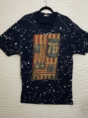 Jeanius Akademiks Mens Tee Shirt American Flag Splatter Size 3XL - Image 1 of 4