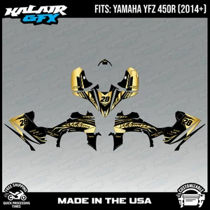 Kit de gráficos para Yamaha YFZ450R (2014+) YFZ-450R serie de fábrica - dorado - Imagen 1 de 4