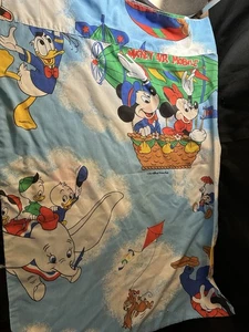 Vintage Disney Mickey Air Mobile Minnie Mouse Standard Pillow Case 80s 90s Nice - Picture 1 of 5