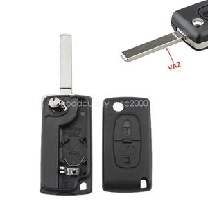 2 Button Remote Flip Key Fob Case Shell For Citroen Berlingo Peugeot Partner Van - Picture 1 of 9