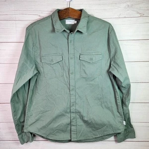 Sobrecamisa Onia Todo Terreno Ripstop Para Hombre Grande L L Lona Desteñida Elastizada Verde - Imagen 1 de 10